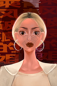 街拍女生乘风破浪的姐姐短发女生插画