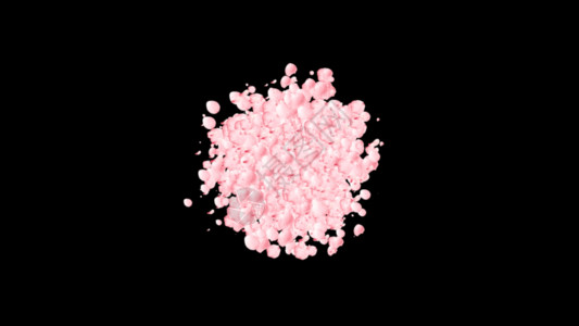 粉色粉末花瓣粒子爆炸GIF高清图片