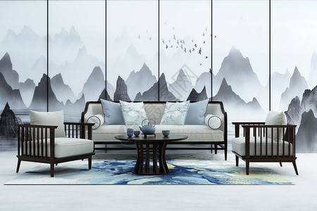 中式家居设计背景图片