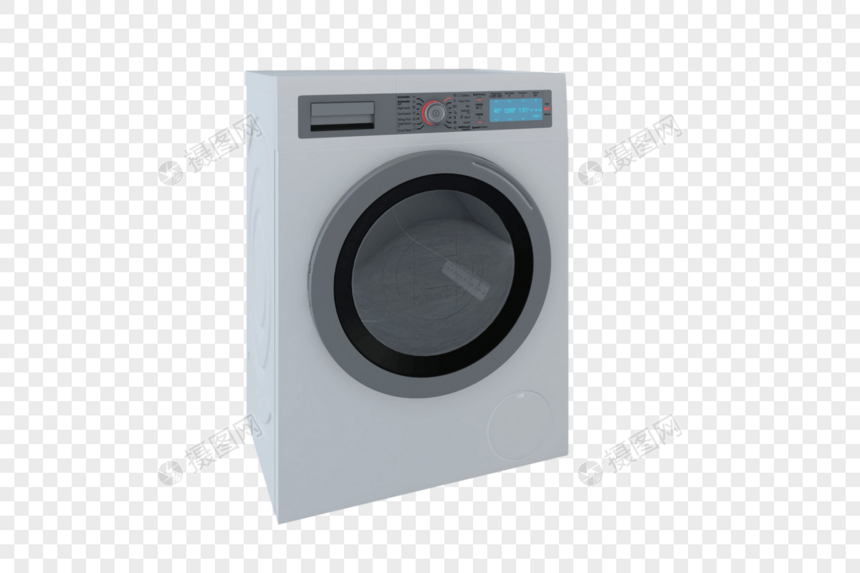 白色滚筒洗衣机图片