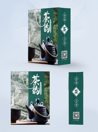 茶叶促销简约茶韵送礼手提袋包装设计模板