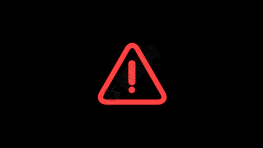 橄榄枝边框科技警告三角形指示标识GIF高清图片