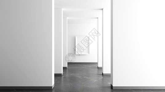 走廊挂画室内极简主义设计设计图片