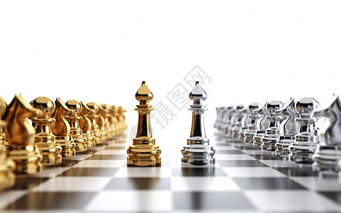 国际象棋立体商务背景图片