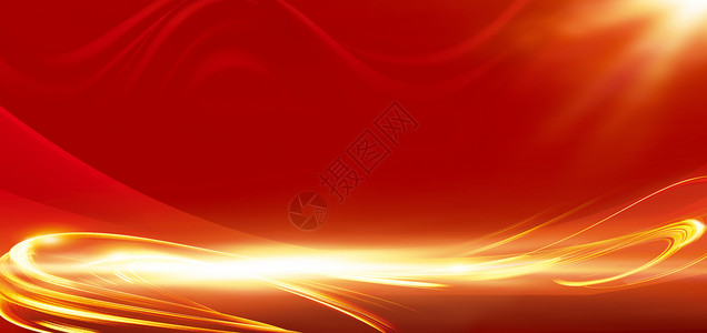 红色木槿花红金背景设计图片