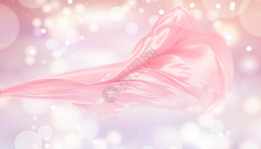 化妆品粉色丝绸背景设计图片