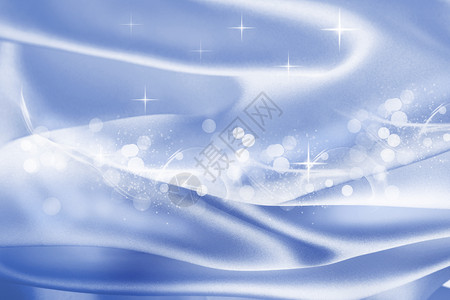 蓝色星星丝带丝绸质感背景设计图片