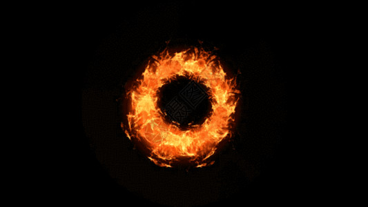 圆形包装火元素环形GIF高清图片