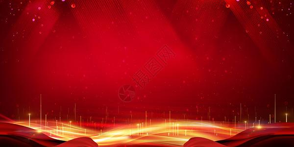 红色开业红金背景设计图片