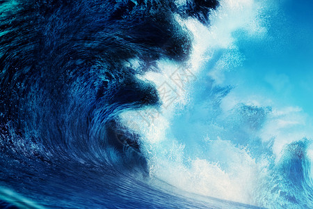 冲浪少年海浪海啸设计图片