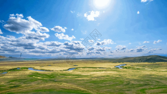 自然风光图片呼伦贝尔大草原GIF高清图片
