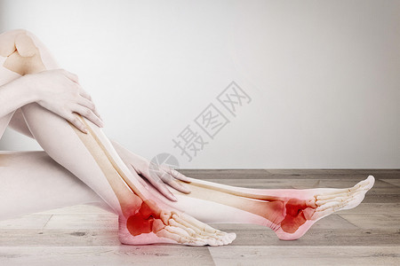 脚部骨骼病痛受伤设计图片