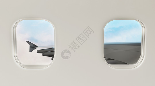 飞机内舱C4D机舱场景设计图片