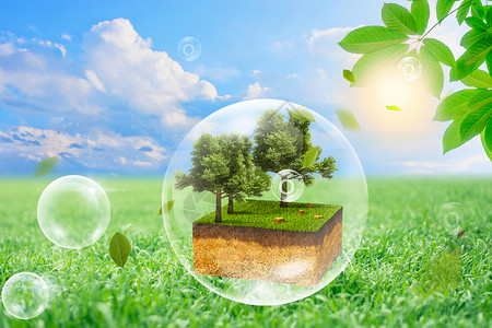 透明泡泡绿色环保设计图片