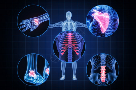 腰椎骨骼人体局部结构设计图片