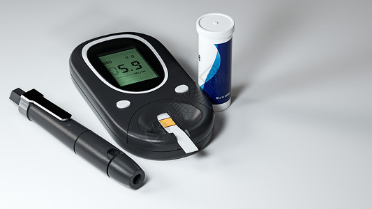 药瓶背景C4D血糖仪设计图片