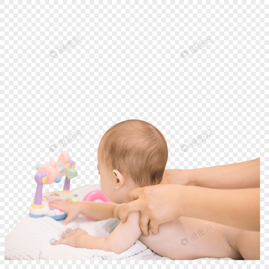可爱宝宝洗澡后擦身体乳液图片