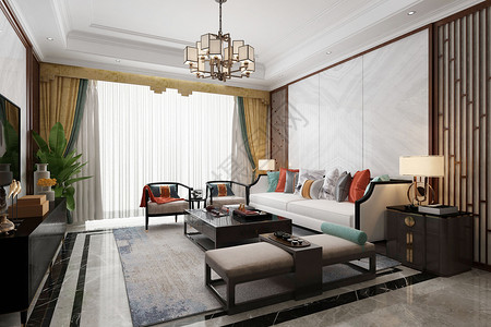 中式古典沙发新中式家居设计设计图片