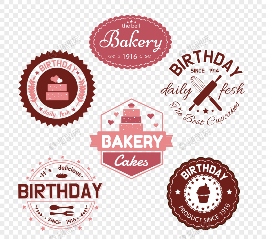 蛋糕面包店徽标图片