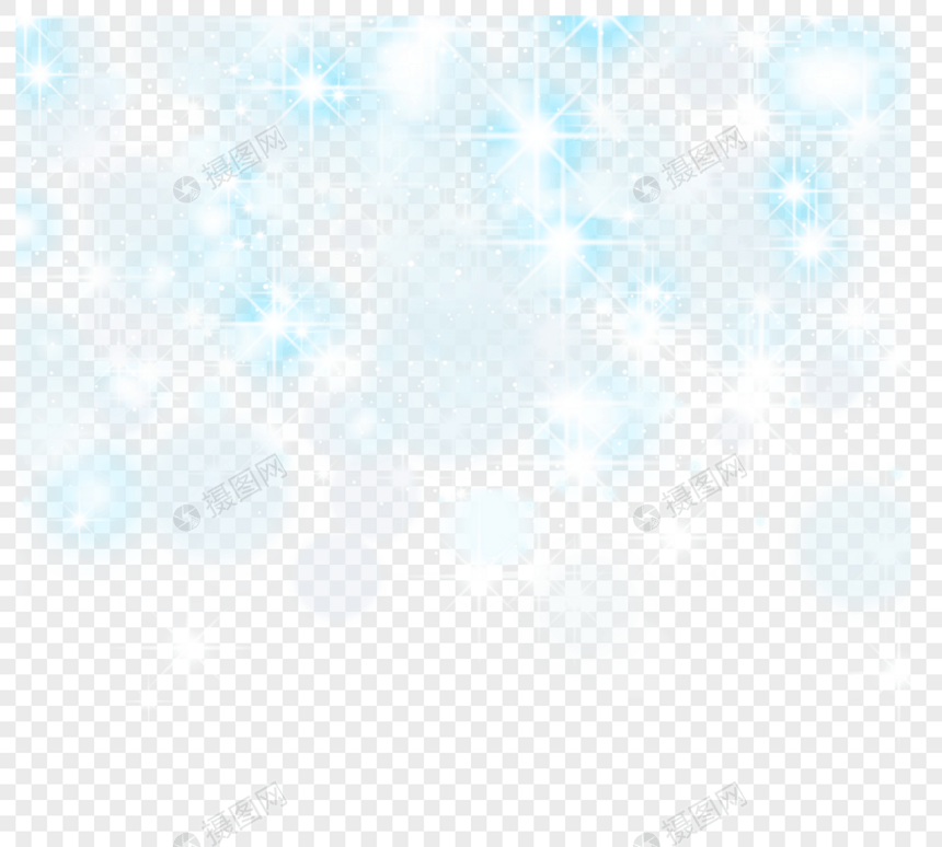 白色星光闪闪发光阳光钻石光效果边框图片