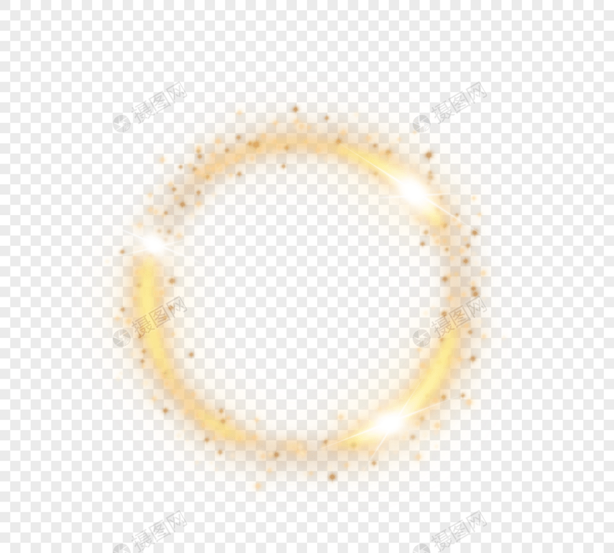 金色魔法圆环形光束图片