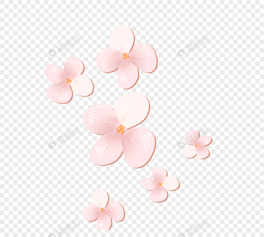 粉色立体浪漫花朵图片