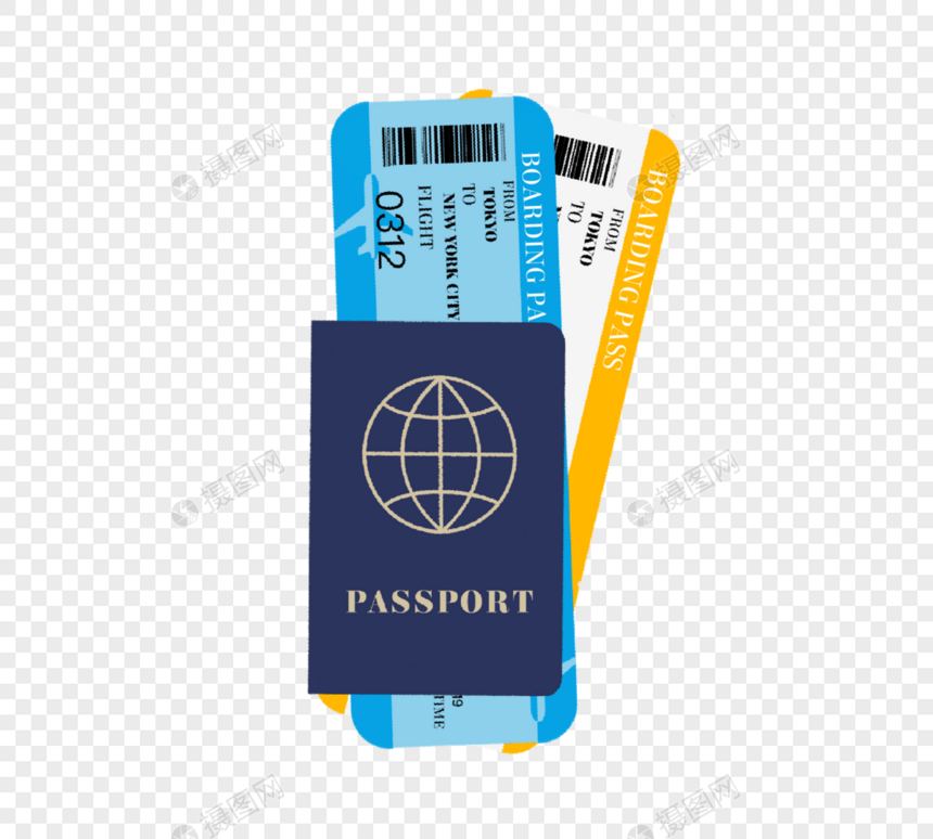 旅行票和护照图片
