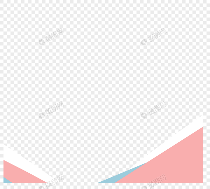 多边形框架为蓝色粉红色图片