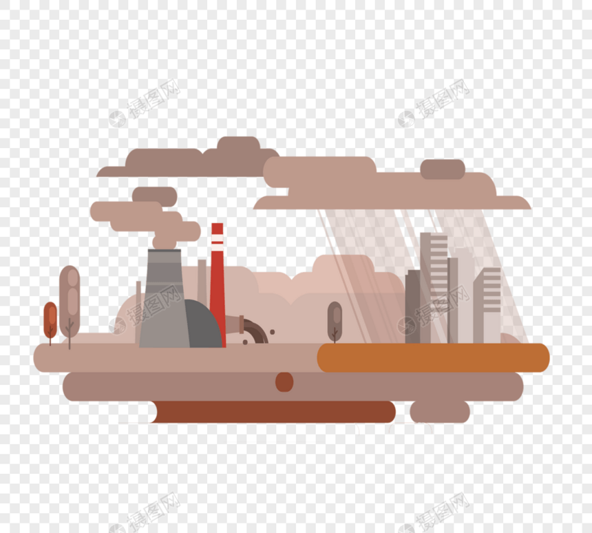 布朗化工厂污染元素图片
