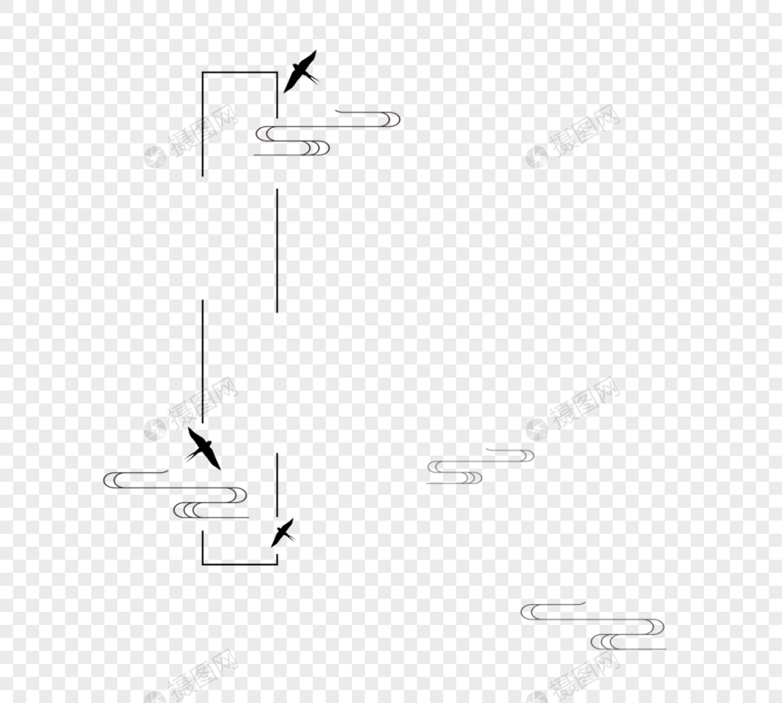 中国风边框大雁元素图片