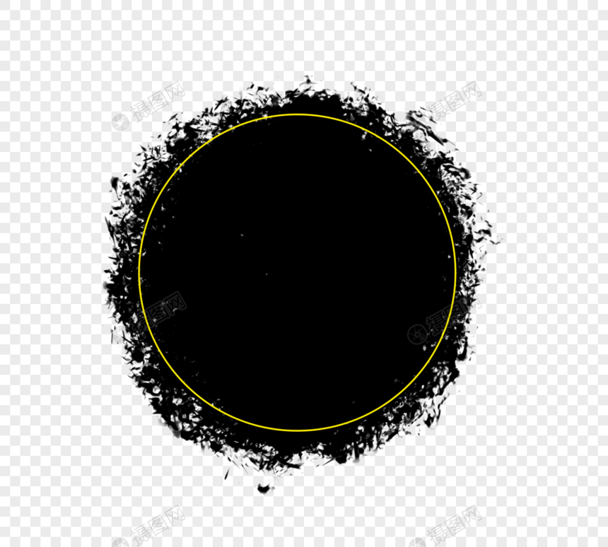 黑色涂鸦风格对话框元素图片