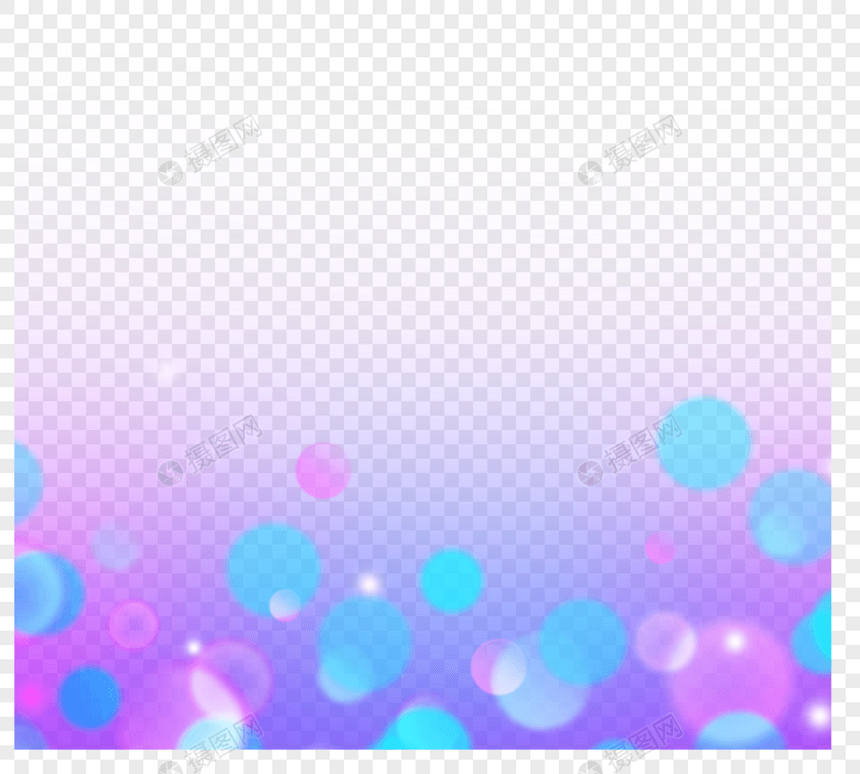 散景灯蓝紫色光效边框图片
