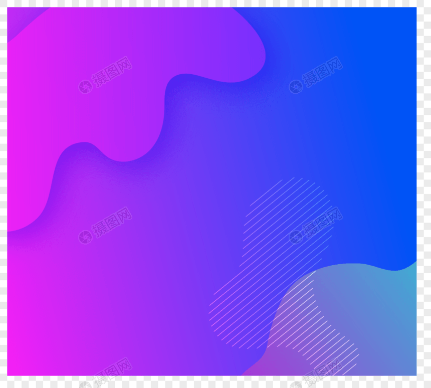 抽象彩色波浪条纹元素图片