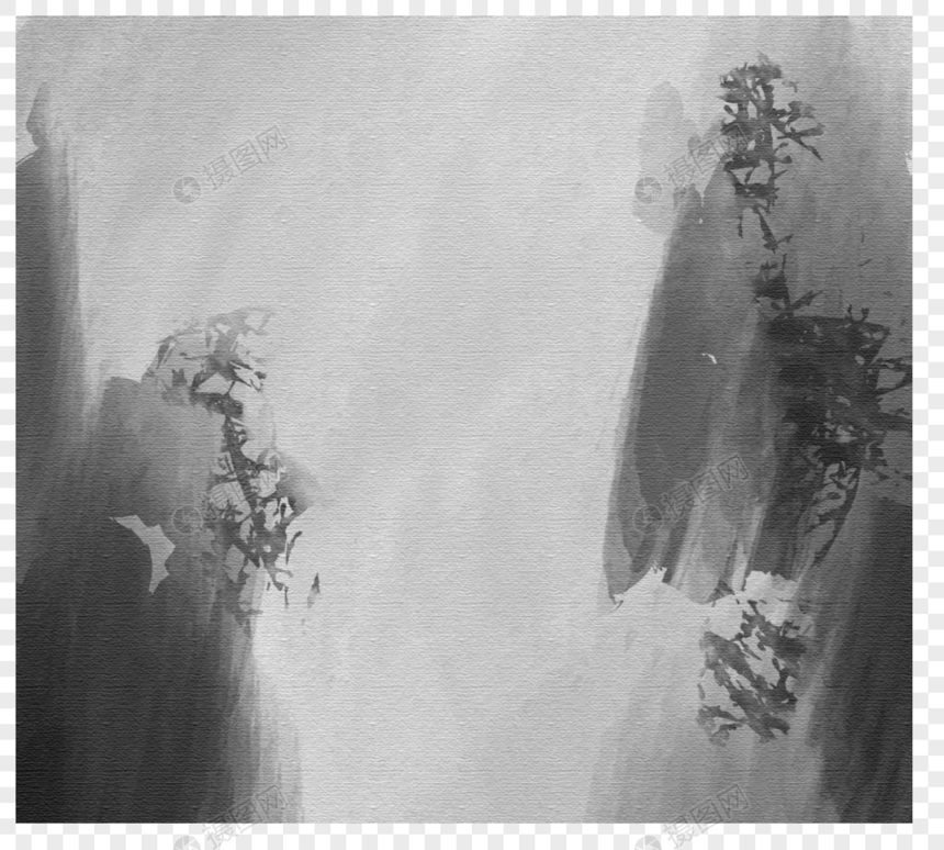 中国风大气群山水墨画图片