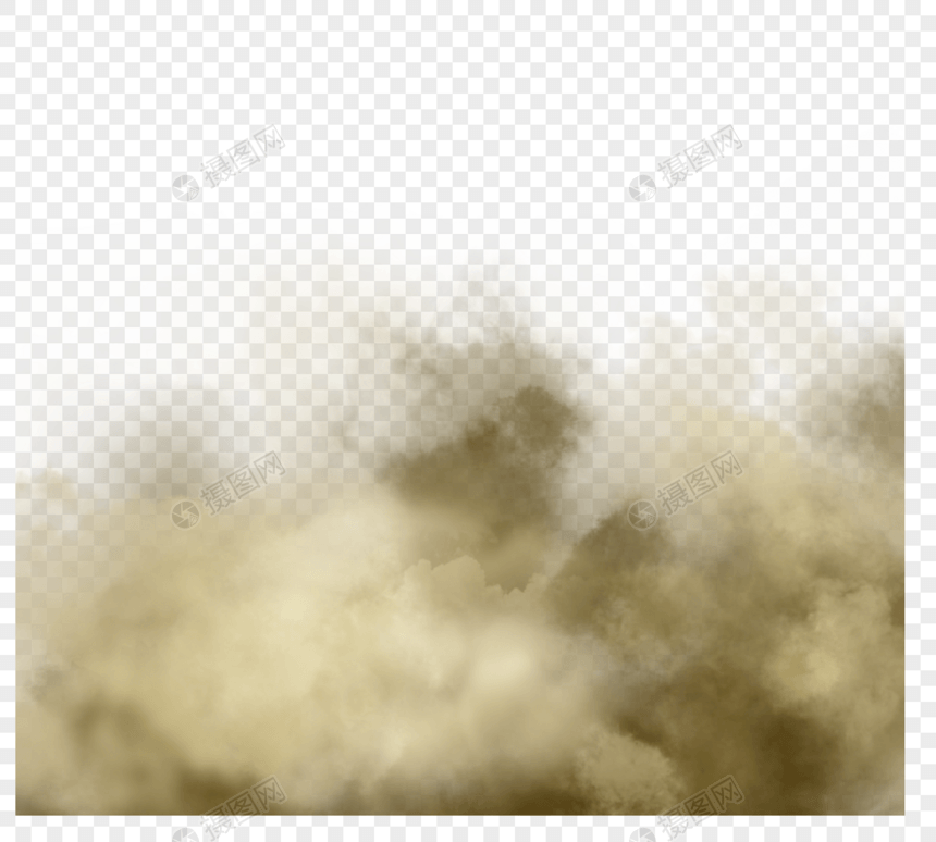 雾气弥漫手绘天空图片