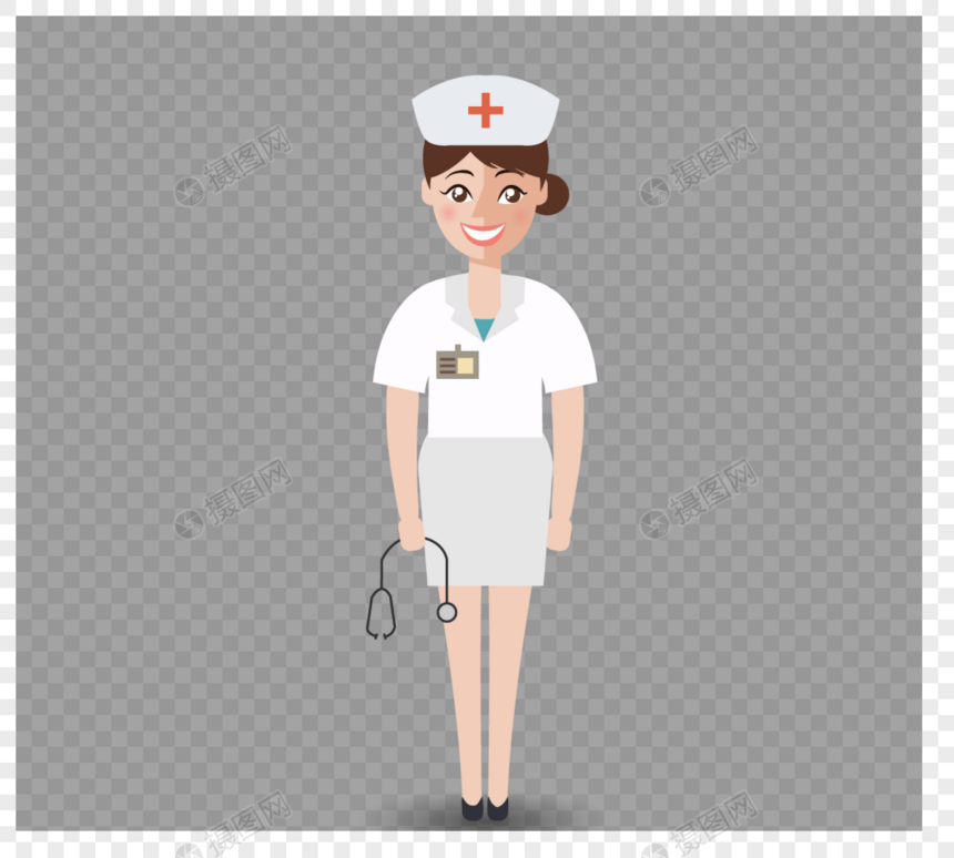 穿白衣服女护士医生形象图片