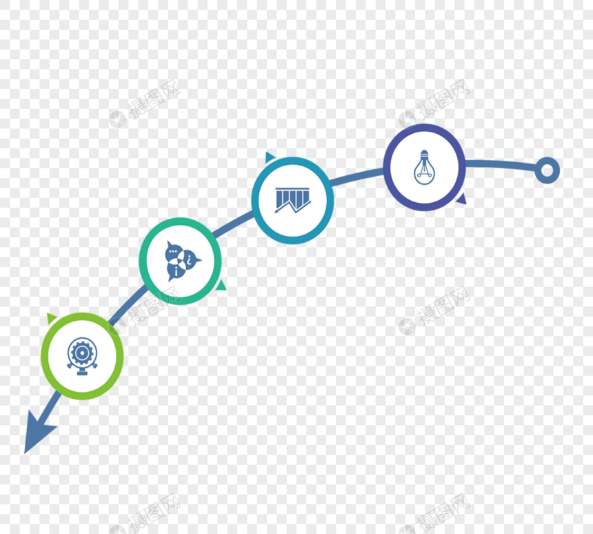 信息图表箭头趋势元素图片