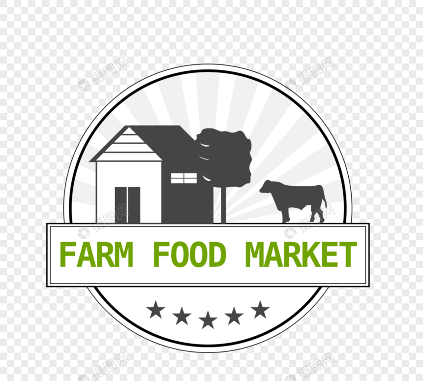 农场食品超市标志图片