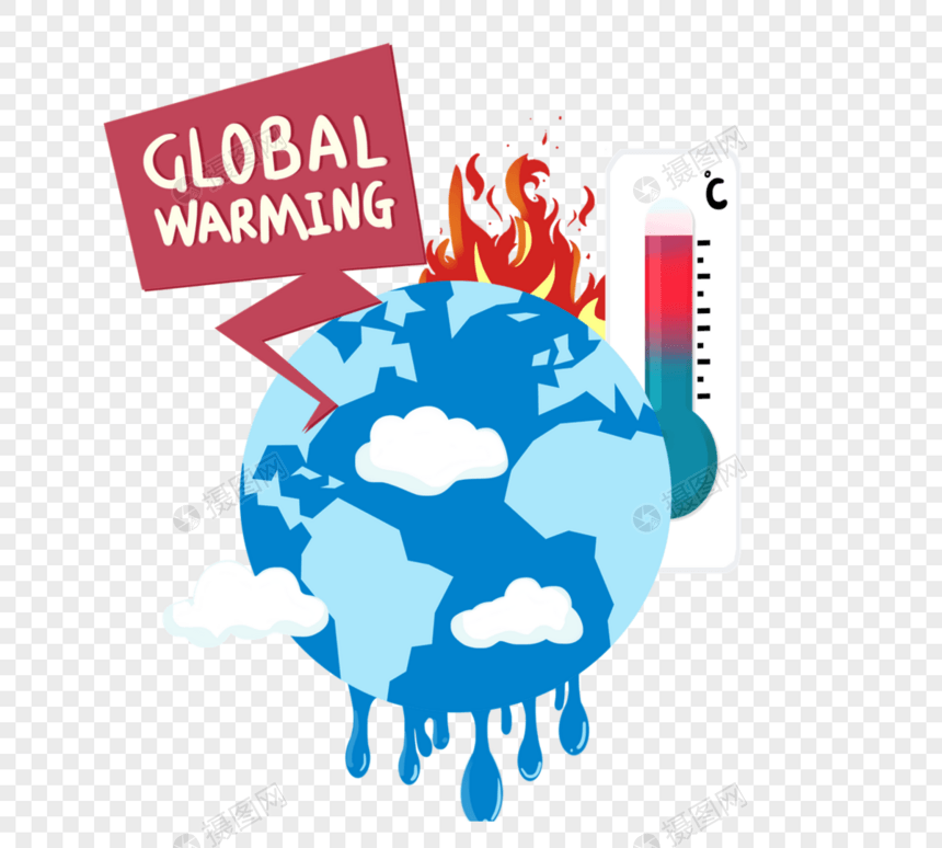 手绘全球变暖环保创意图片