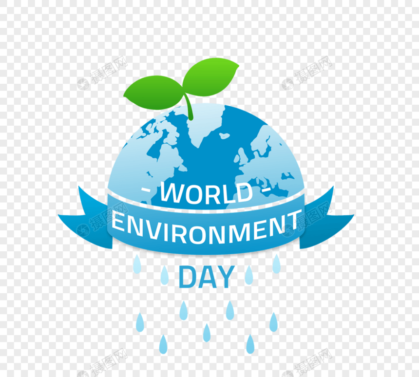 世界环境日创意蓝色半球图片