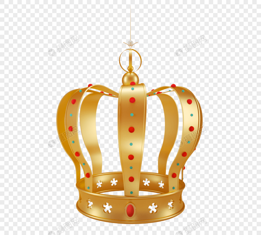 立体渲染皇冠金色图片