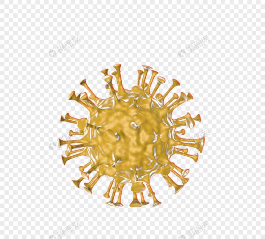 黄色卡通病毒可爱病毒图片