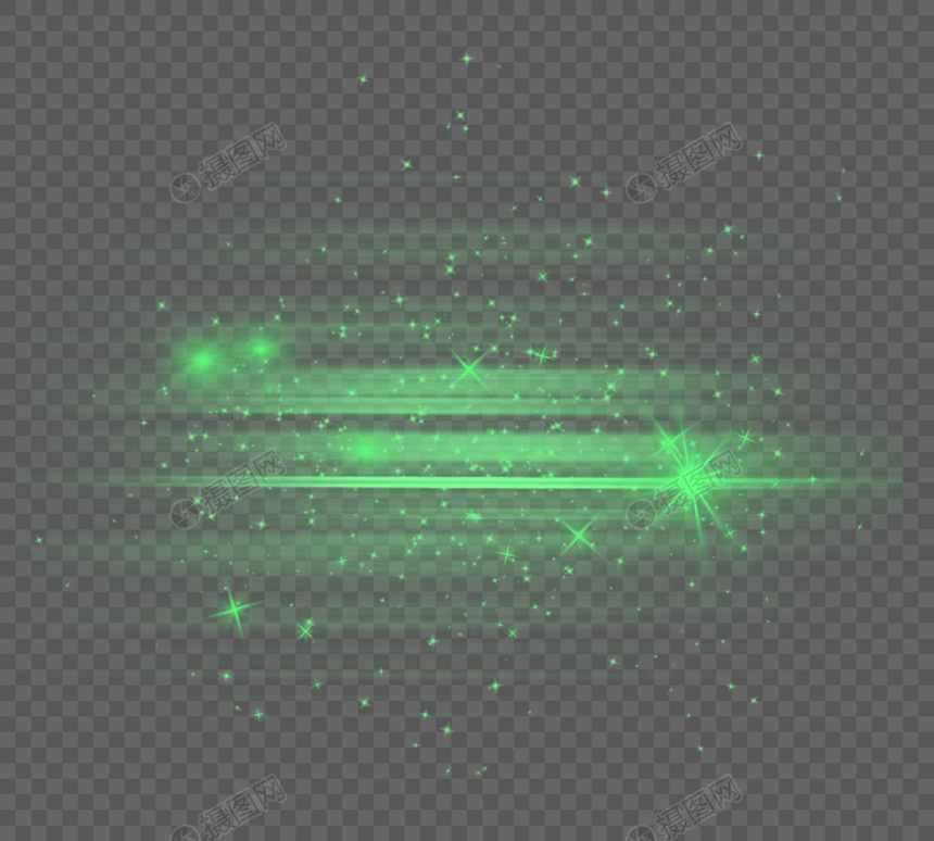 绿色点光光晕炫光亮闪闪光效星光星星射光效果图片
