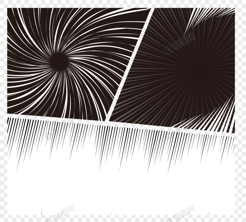 黑白波普风格线条元素图片