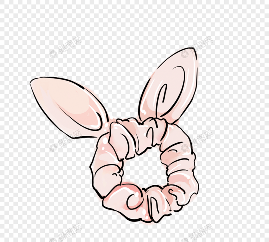 兔耳头绳皮绳图片
