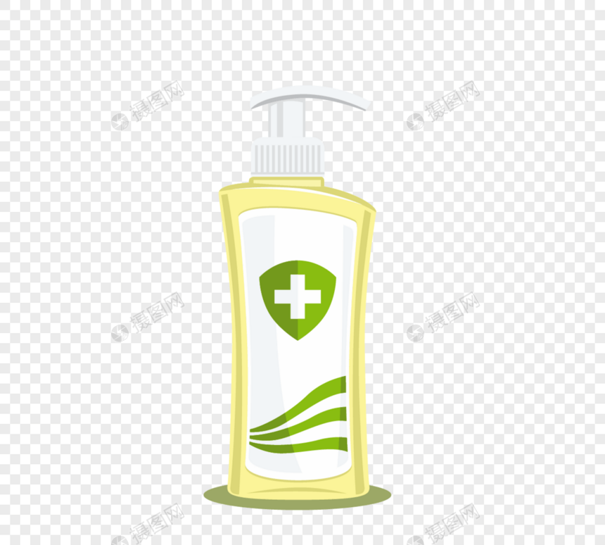 黄色环保洗漱用品洗手液图片