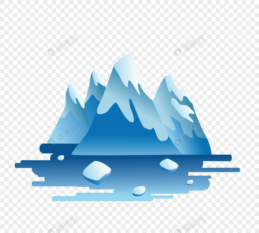 冰川迅速融化元素图片
