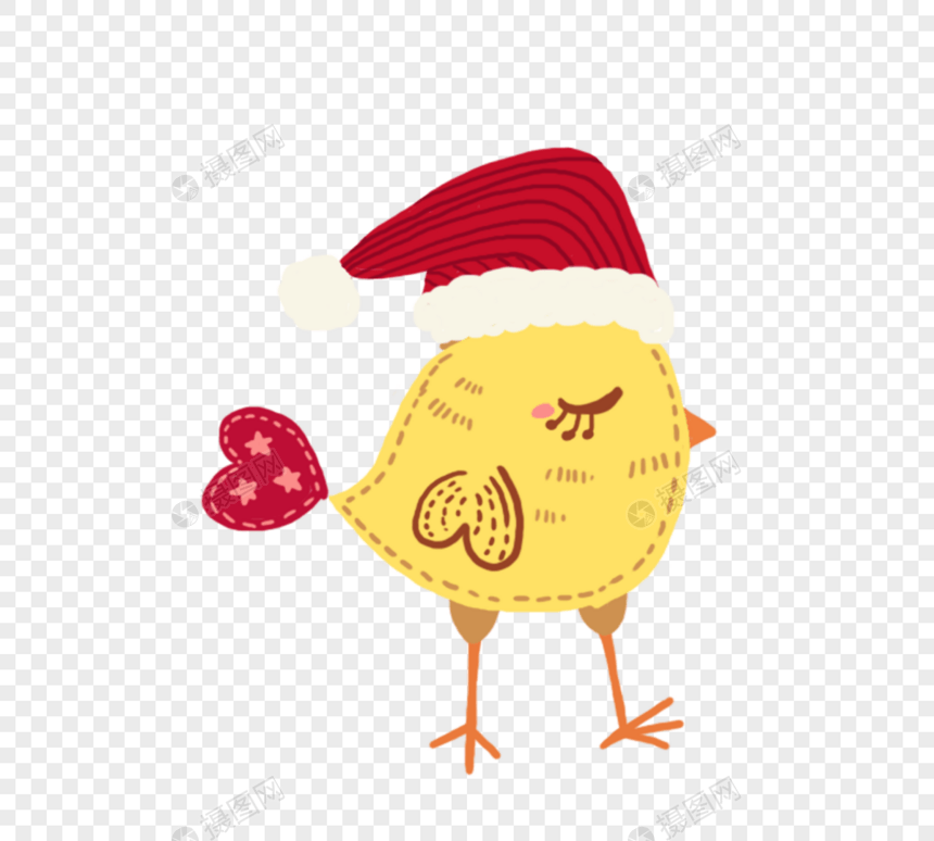 小小黄鸡,圣诞装饰图片