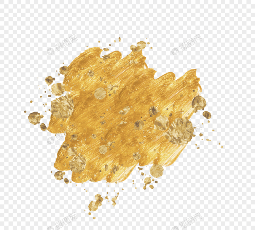 手绘创意感金色抽象元素图片