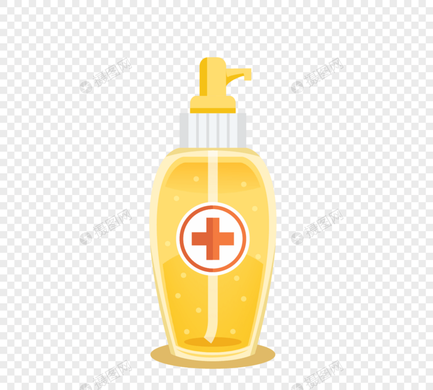黄色瓶子洗漱用品洗手液图片